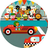 DJECO The Racing Car 16pc Silhouette Mini Jigsaw Puzzle