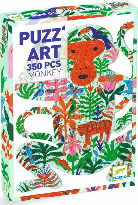 Monkey 350pc Puzz'Art Shaped Jigsaw Puzzle + Poster