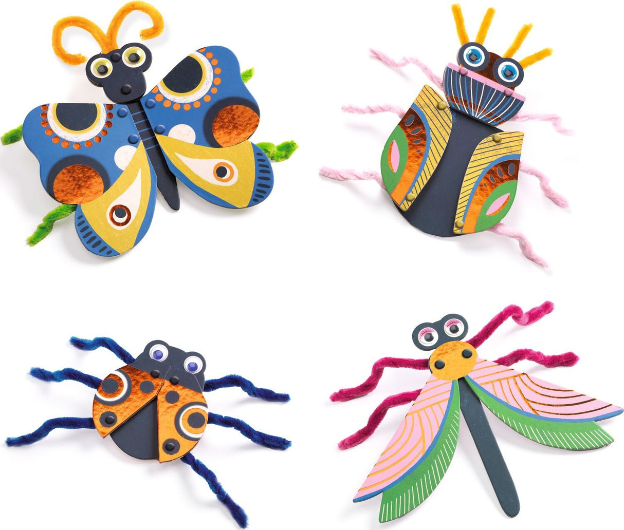 DJECO Fuzzy Bugs 3D Collage