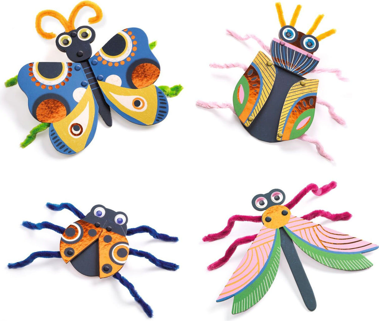 DJECO Fuzzy Bugs 3D Collage
