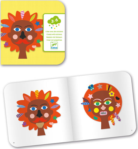 Djeco Hair Dresser Sticker Collage Activity