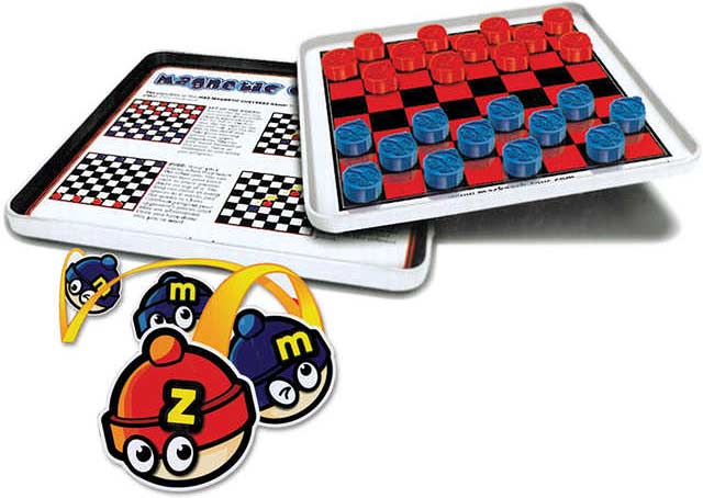 Checkers Magnetic Travel Game