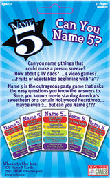 Name 5 Card Game