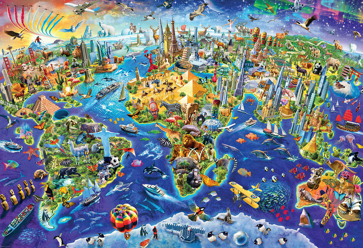 Crazy World 2000-Piece Puzzle.