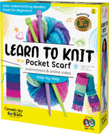 Learn to Knit Pocket Scarf