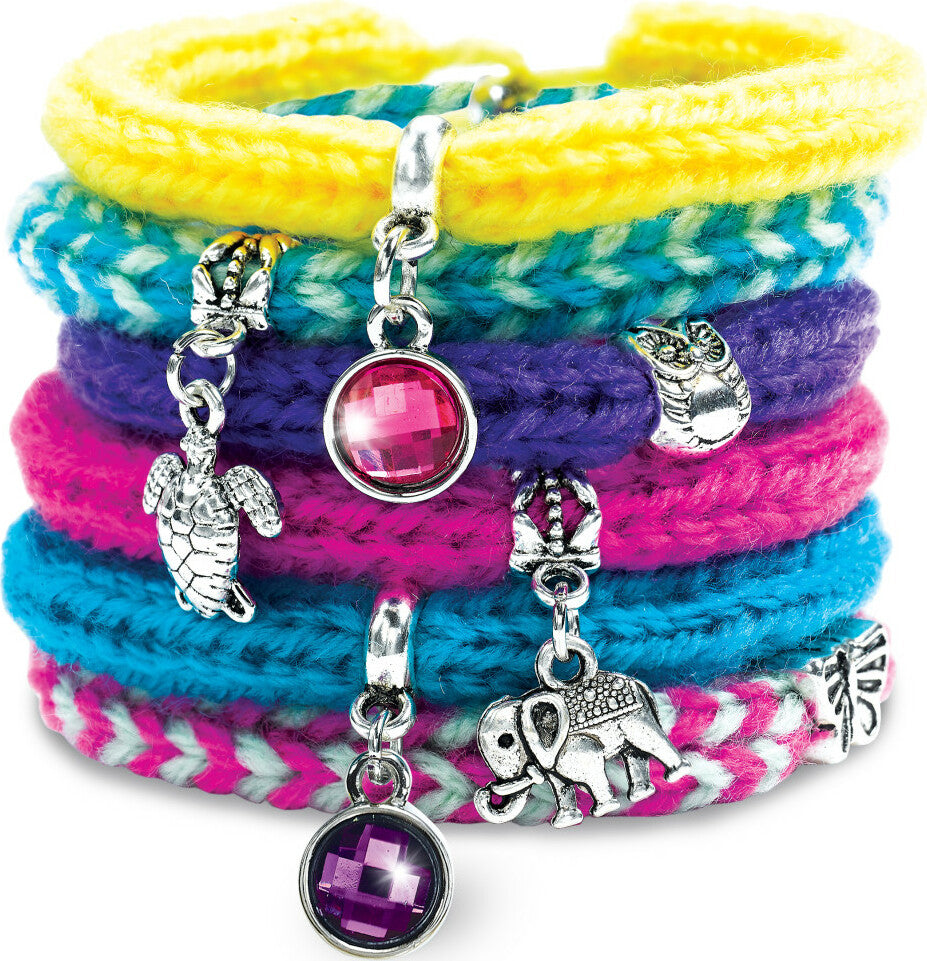 Quick Knit Charm Bracelets