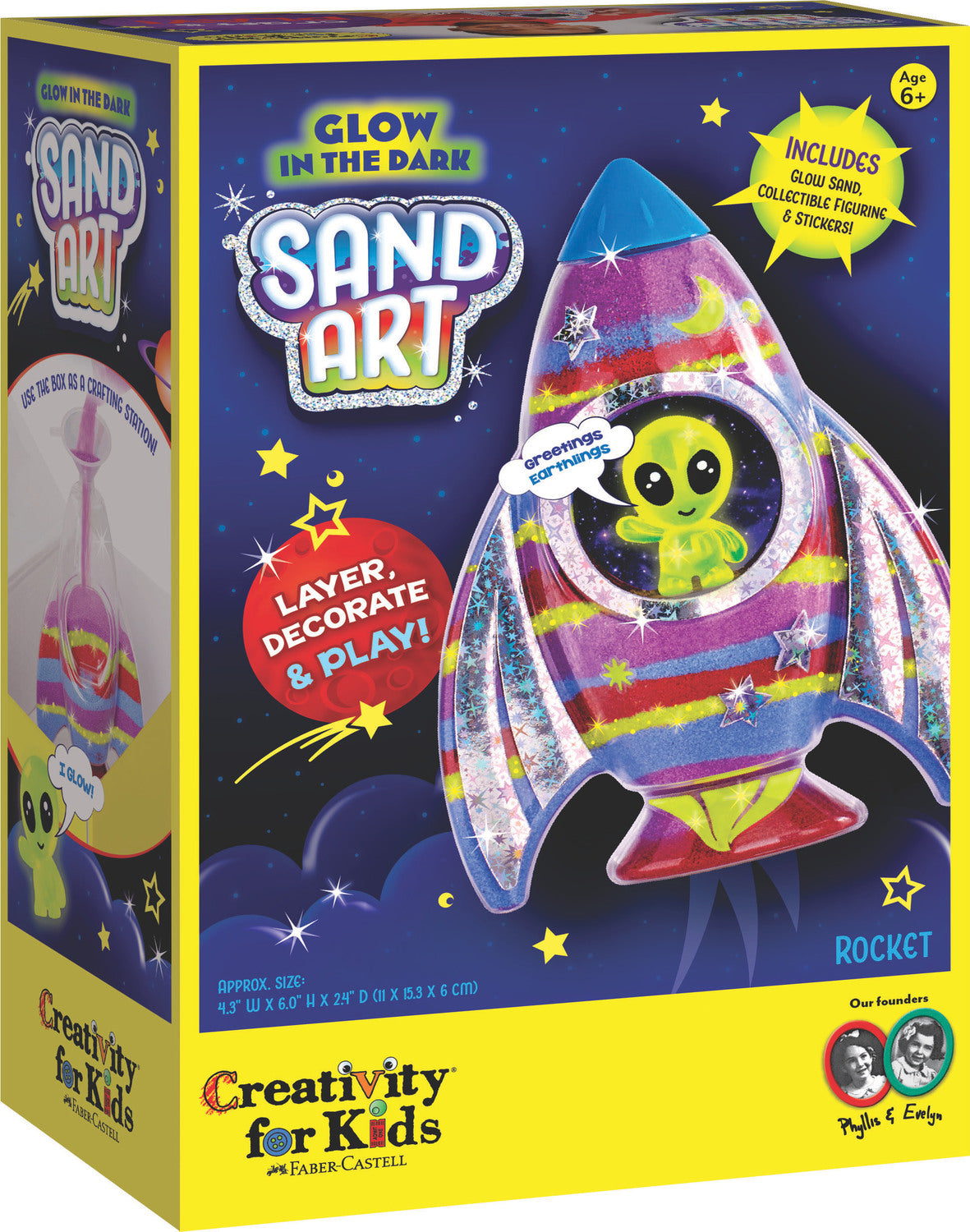 Rocket Ship Glow In The Dark Sand Art Rocket Ship Glow In The Dark Sand Art