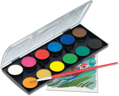 12 ct Watercolor Paint Set (cakes) with free brush