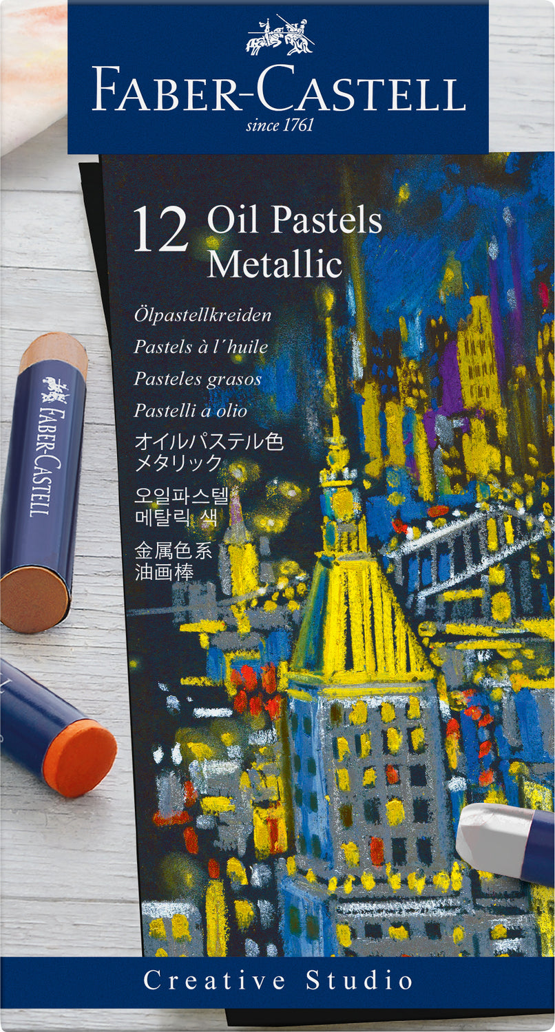 12Ct Metallic Oil Pastels