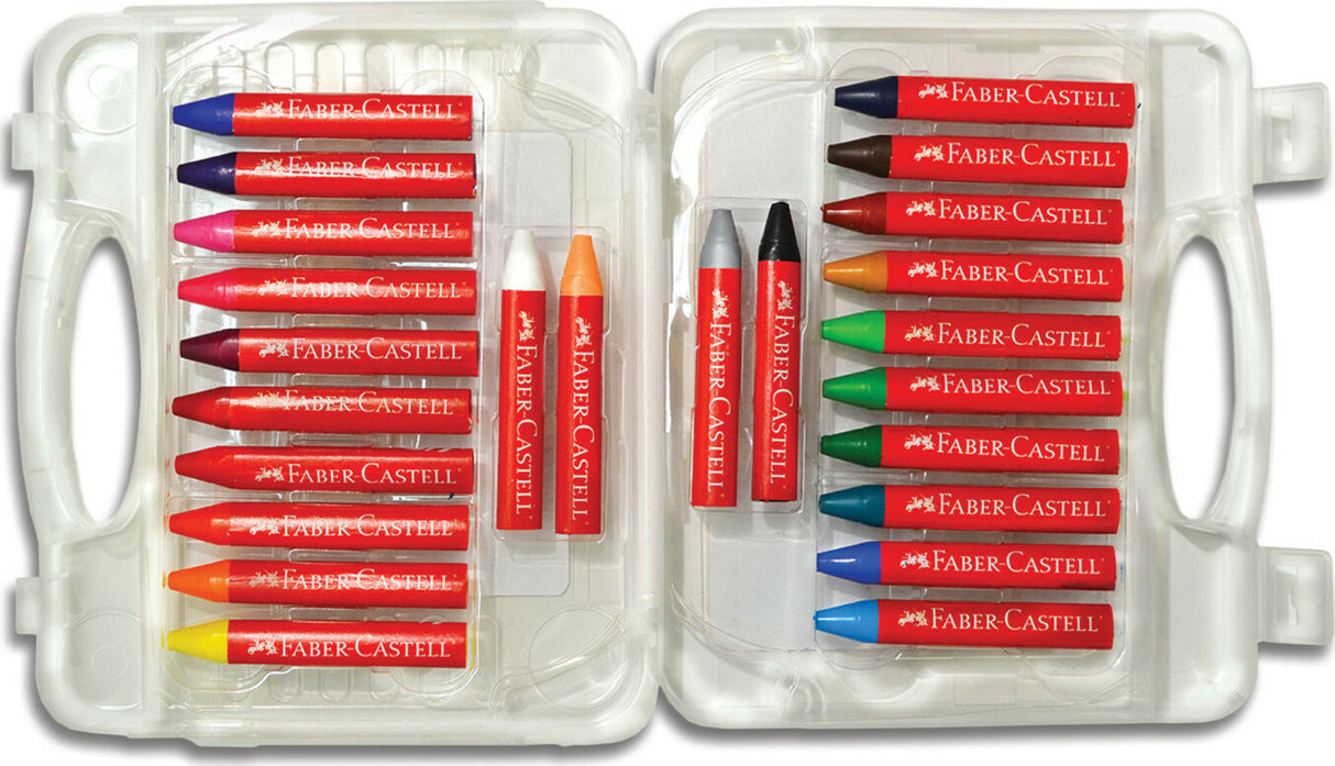 24 Brilliant Beeswax Crayons in Storage Case