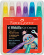 6 Metallic Gel Crayons in Storage Case