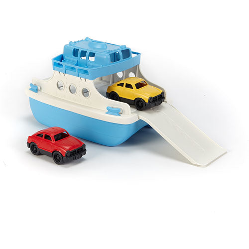 Ferry Boat with Cars (blue & white)