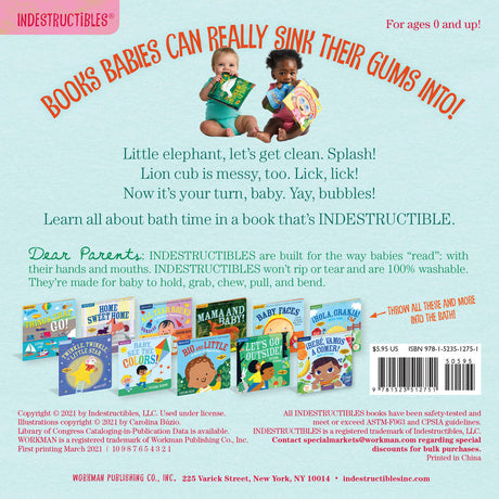 Indestructibles: It's Bath Time!: Chew Proof · Rip Proof · Nontoxic · 100% Washable (Book for Babies, Newborn Books, Safe to Chew)