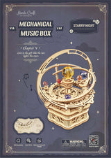 3D Wooden Puzzle Music Box - Starry Night