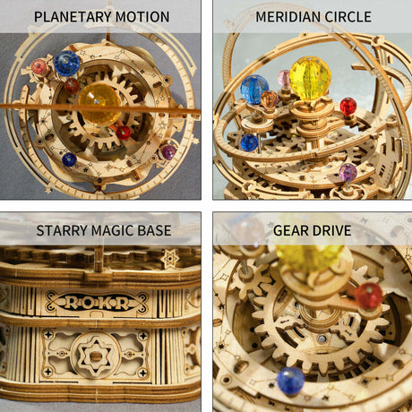 3D Wooden Puzzle Music Box - Starry Night