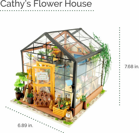 DIY Dollhouse Miniature House Kit - Cathy's Flower House