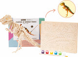 3D Wooden Puzzle Paint Kit - T-Rex