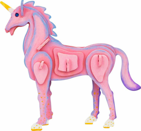 3D Wooden Puzzle Paint Kit - Unicorn