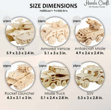 3D Classic Wooden Puzzle Bundle - Military Vehicles