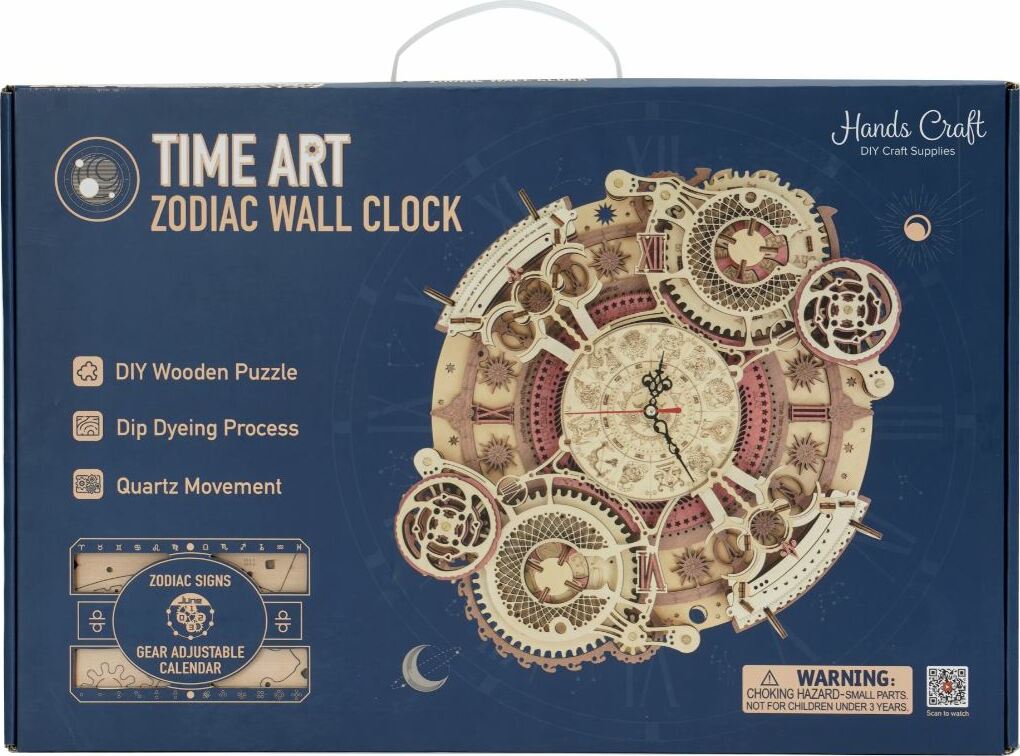 3D Mechanical Wooden Puzzle - Zodiac Wall Clock