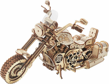 3D Mechanical Wooden Puzzle - Cruiser Motorcycle