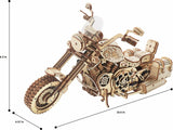 3D Mechanical Wooden Puzzle - Cruiser Motorcycle