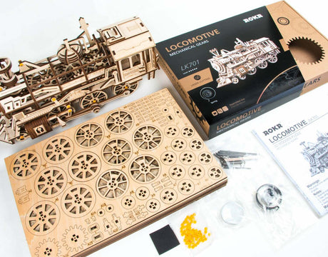 3D Mechanical Wooden Puzzle - Locomotive (Train)