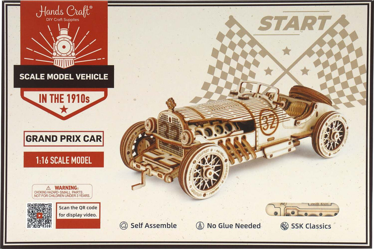 3D Modern Wooden Puzzle - Grand Prix Car