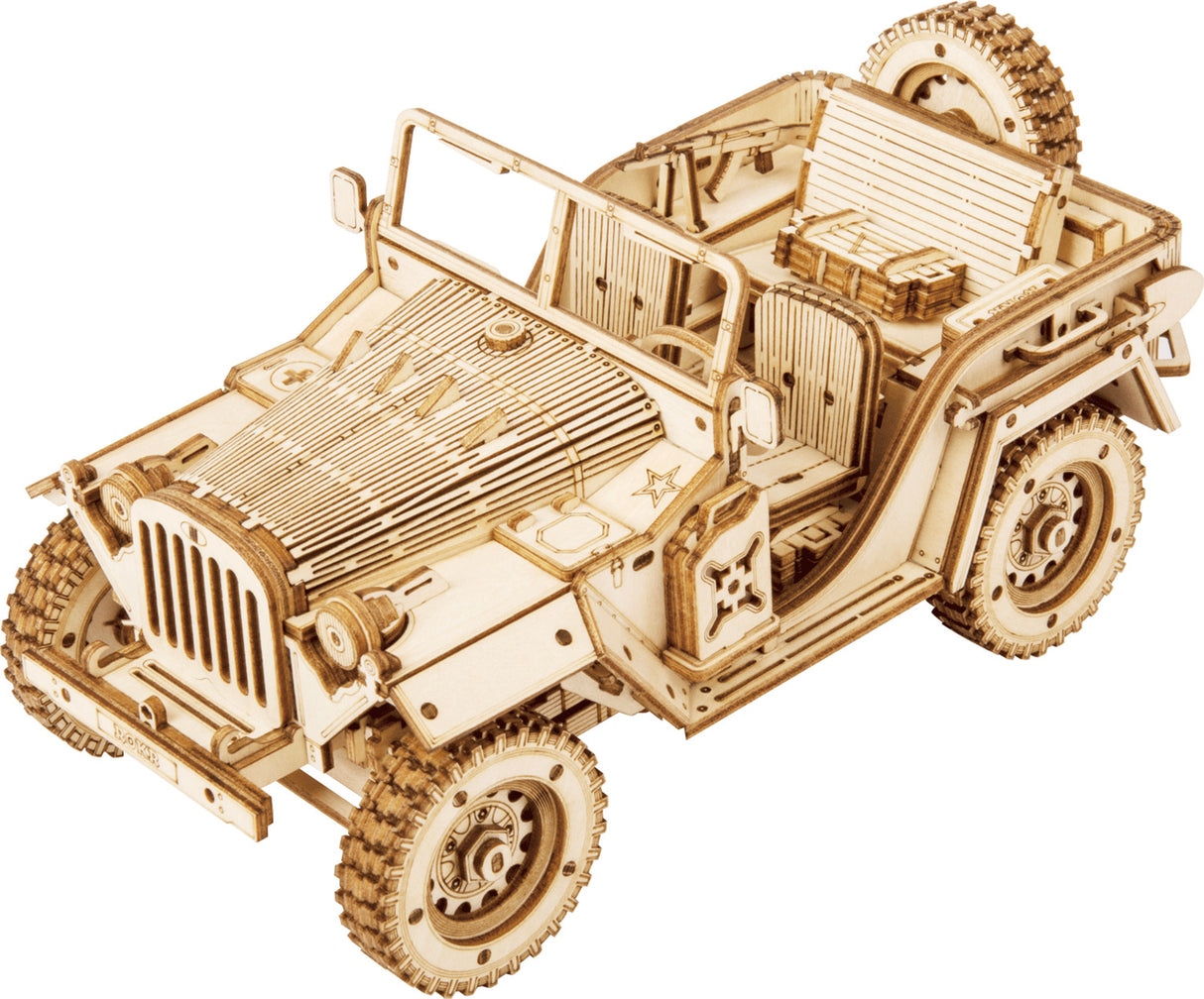 3D Modern Wooden Puzzle - Army Field Car