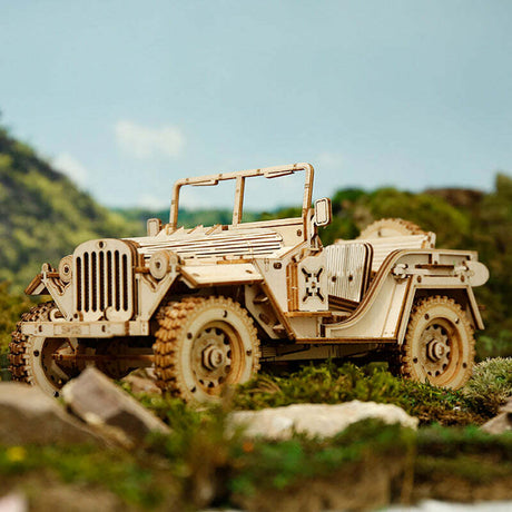 3D Modern Wooden Puzzle - Army Field Car