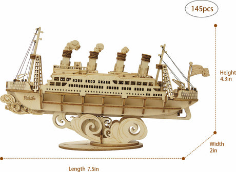 3D Modern Wooden Puzzle - Cruise Ship