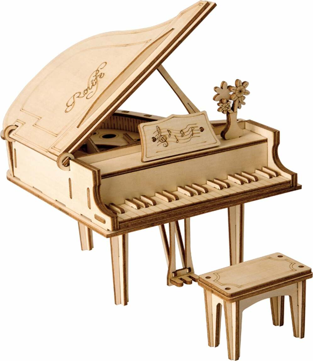 3D Modern Wooden Puzzle - Piano