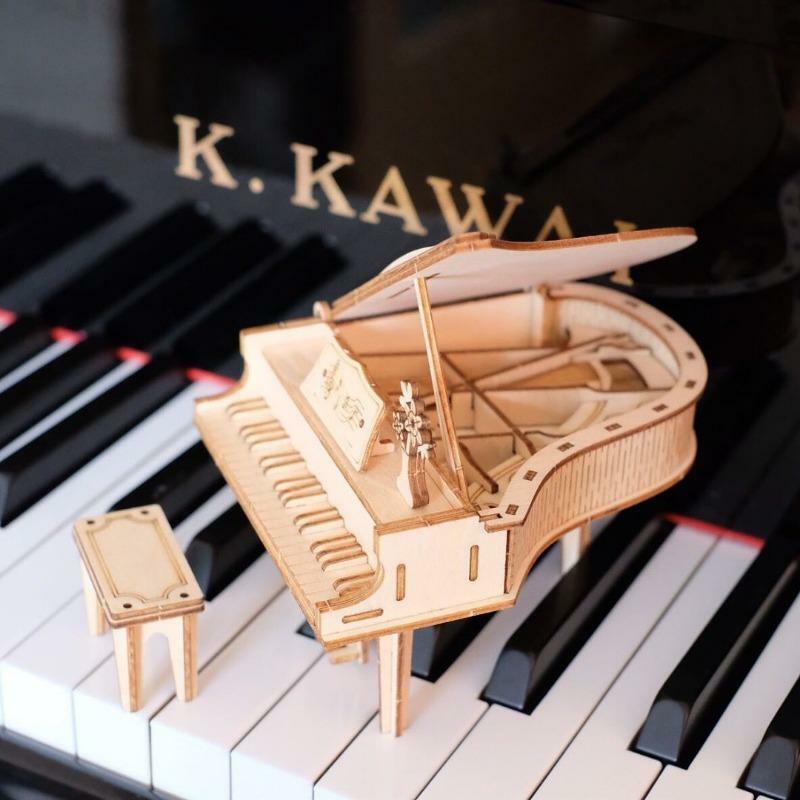 3D Modern Wooden Puzzle - Piano