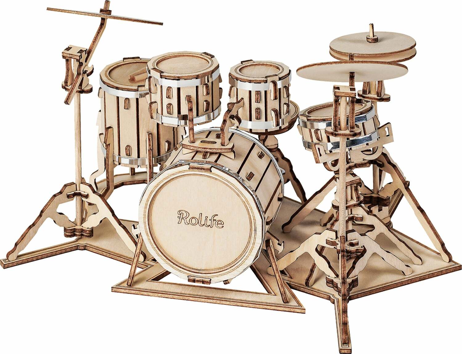 motto_kuma solol - solworks modelセット 3D Modern Wooden Puzzle | Drum Kit – Toys on the Square