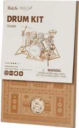 3D Modern Wooden Puzzle - Drum Kit