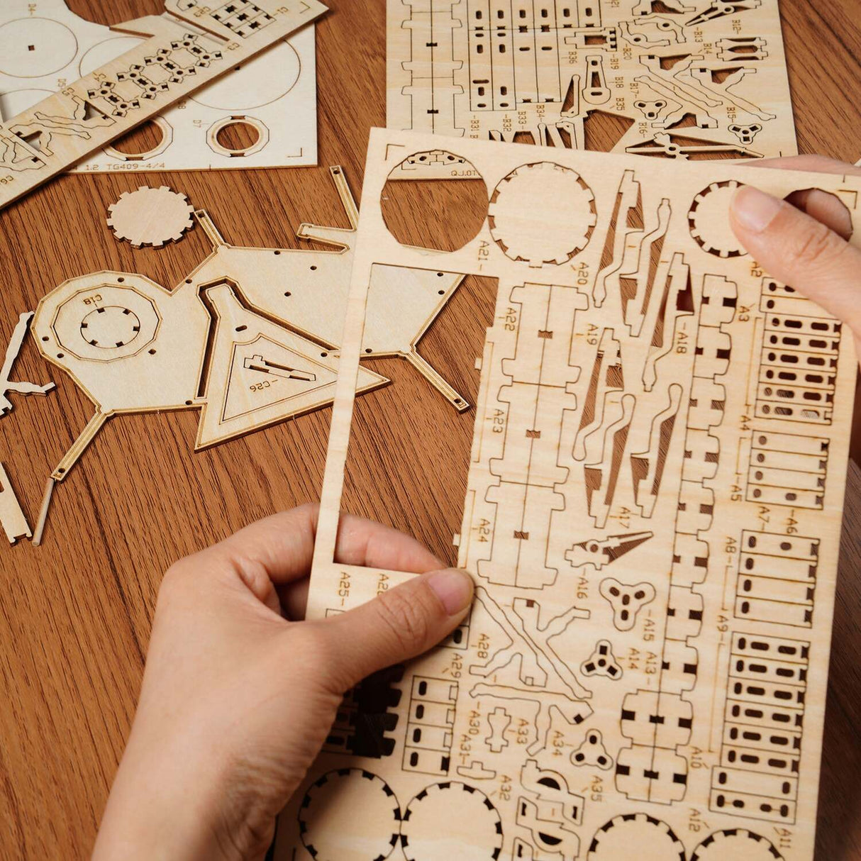 3D Modern Wooden Puzzle - Drum Kit