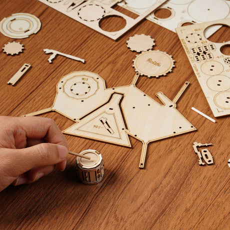 3D Modern Wooden Puzzle - Drum Kit