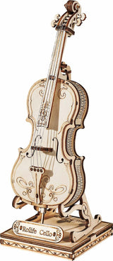 3D Modern Wooden Puzzle - Cello