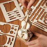 3D Modern Wooden Puzzle - Cello