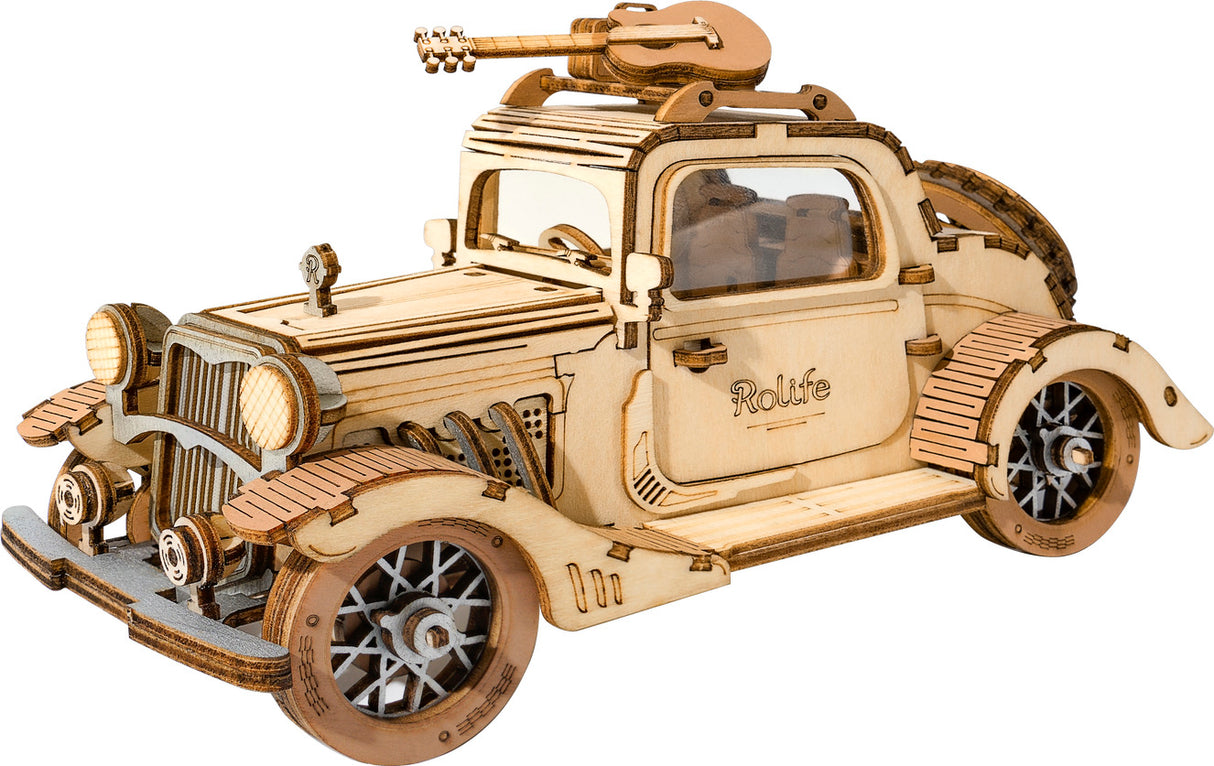 3D Modern Wooden Puzzle - Vintage Car