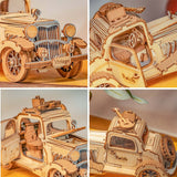 3D Modern Wooden Puzzle - Vintage Car