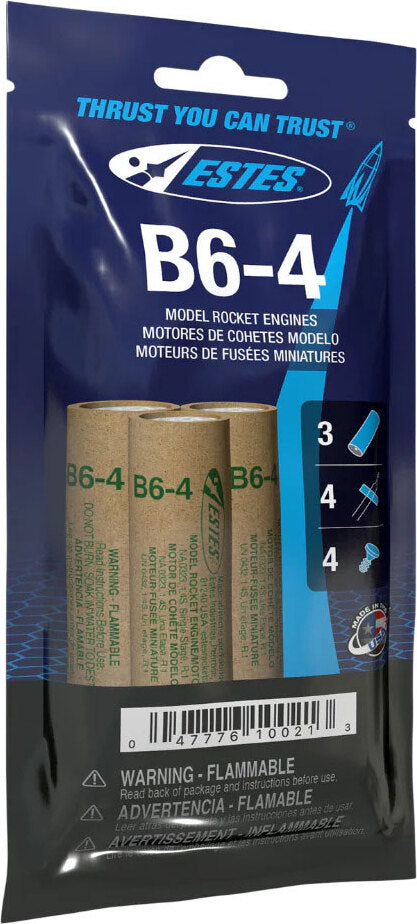 B6-4 Model Rocket Engines (3pk)