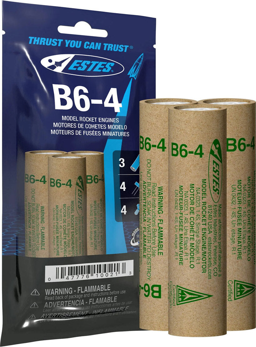 B6-4 Model Rocket Engines (3pk)