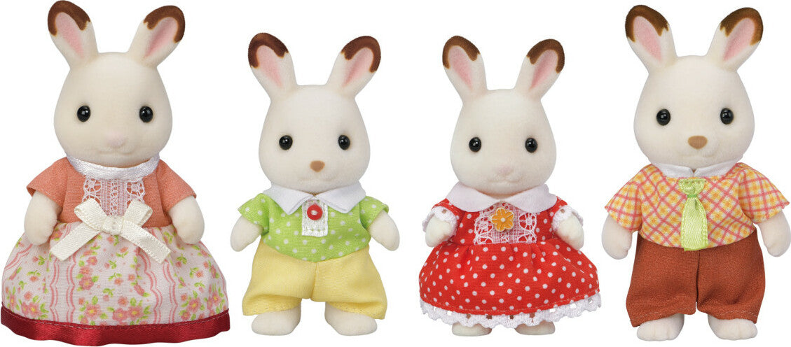 Calico Critters Chocolate Rabbit Family