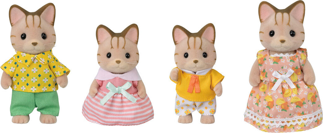Sandy/Striped Cat Family – Toys on the Square