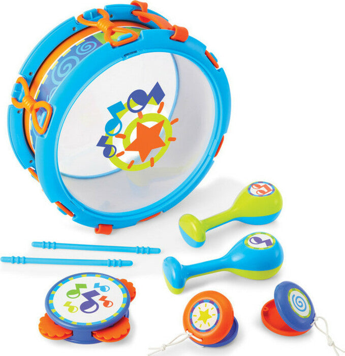 Play Baby Toys Kids' First Electric Drum Set – With Mic And Seat, Toddler Musical Toy