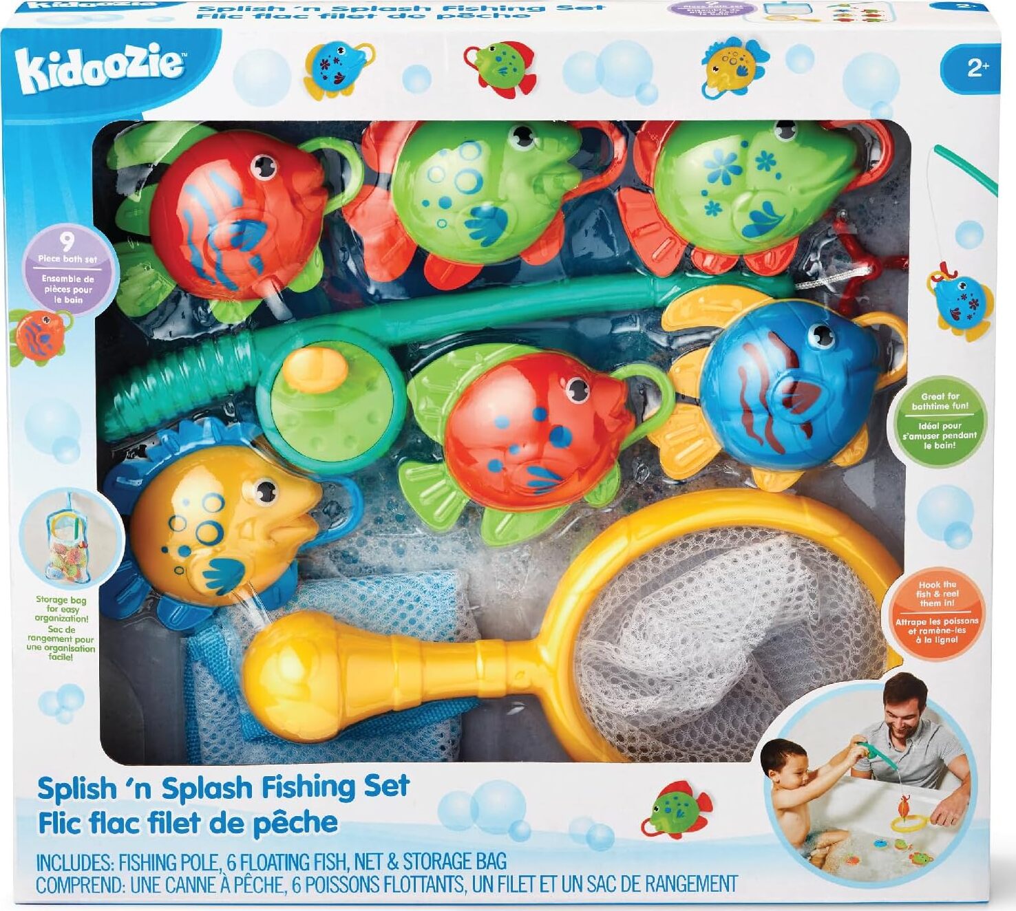 bath fishing net Splish 'n Splash Fishing Set – Toys on the Square