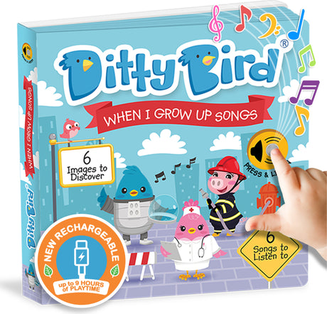 Ditty Bird | When i grow up songs |Interactive Musical Sound book for toddlers 1- 3 | Early learning toy with sounds | I am a Firefigher