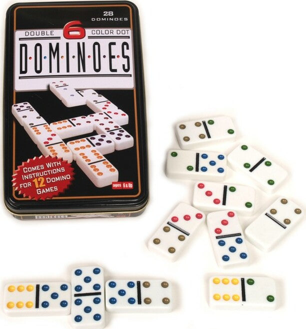 Double 6 Dominoes In Tin Case