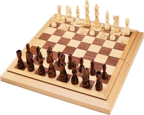 15" Wood Chess/Checkers Combo